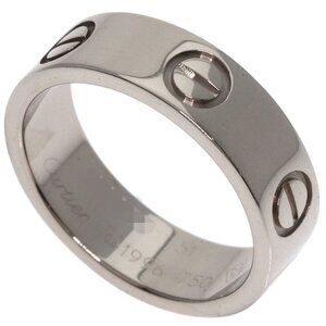 CARTIER 18k White Gold Love Ring #51